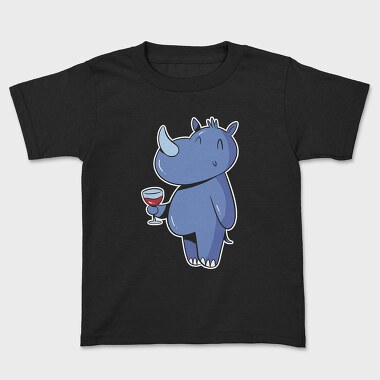 Rhinoceros With Wine Rhino, Tricou Copii