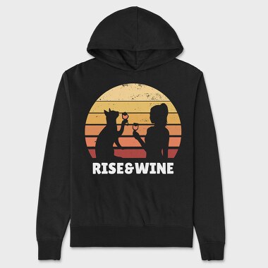 Rise Wine Sunset And Wine, Hanorac Oversize Barbati (Unisex)