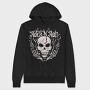 Rock And Roll Skull Skeleton, Hanorac Oversize Barbati (Unisex)