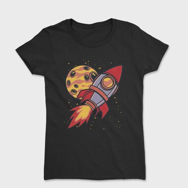 Rocket And Planet Space, Tricou Femei