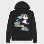 Roller Skating Panda, Hanorac Oversize Barbati (Unisex)