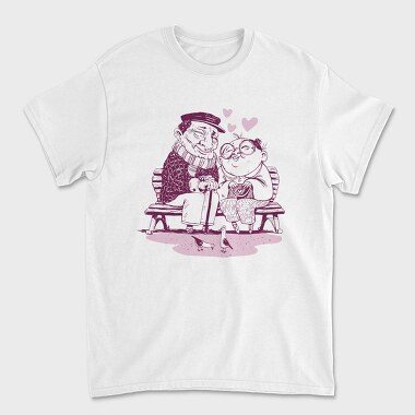 Romantic Old Couple Love Mug, Tricou Barbati (Unisex)
