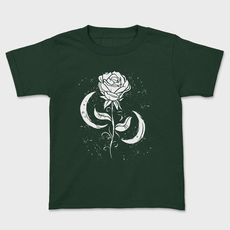 Romantic Rose And Moon, Tricou Copii