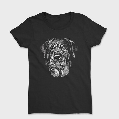 Rottweiler Dog Breed Portrait, Tricou Femei