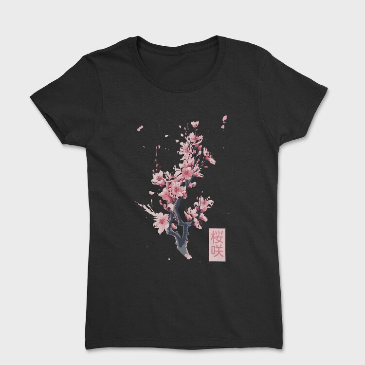 Sakura Branch Poster, Tricou Femei
