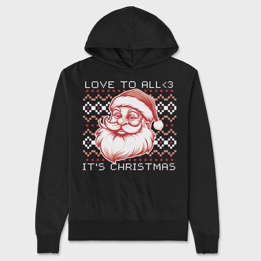 Santa Claus Throw Pillow, Hanorac Oversize Barbati (Unisex)