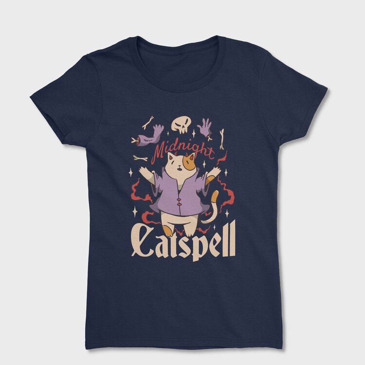 Satanic Cat Animal Magic Ritual Cute Goth 01, Tricou Femei