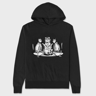 Satanic Cat Animal Ritual, Hanorac Oversize Barbati (Unisex)
