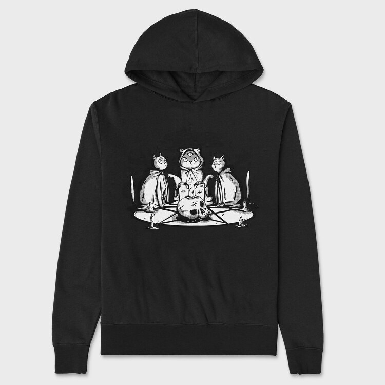 Satanic Cat Animal Ritual, Hanorac Oversize Barbati (Unisex)