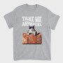 Travel Suitcase Cat Wanderlust, Tricou Barbati (Unisex)