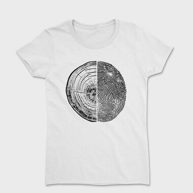 Tree Rings And Finger Print Digital, Tricou Femei