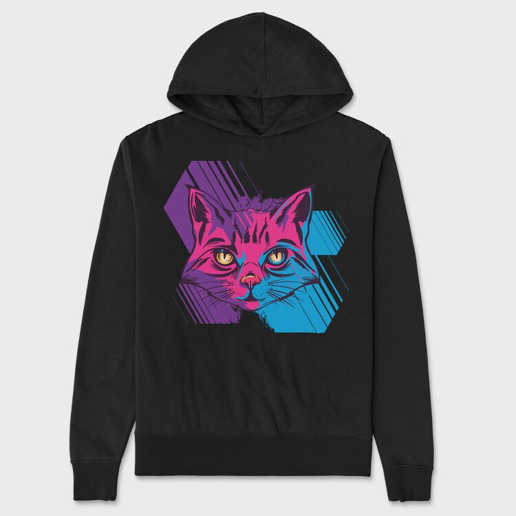 Trippy Cat, Hanorac Oversize Barbati (Unisex)
