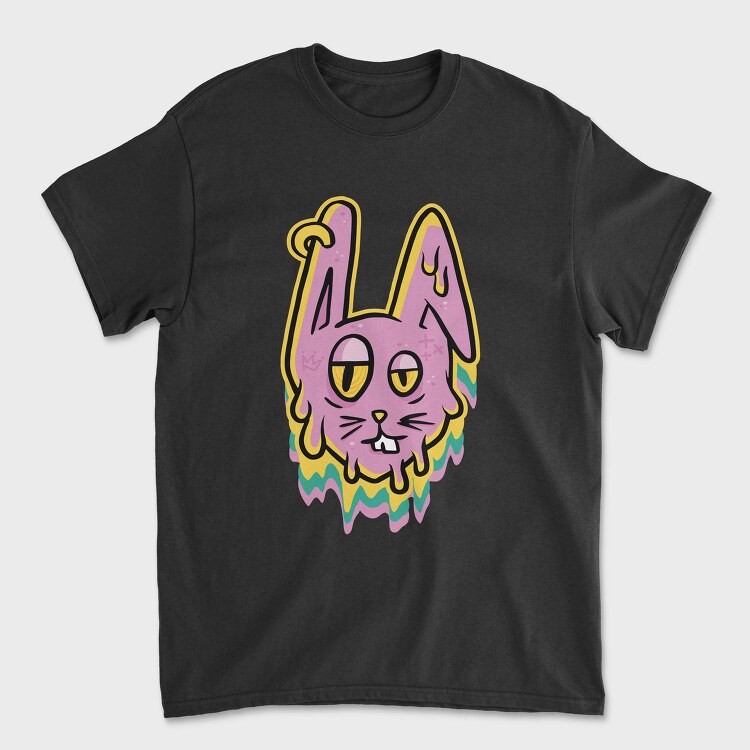 Trippy Melting Bunny, Tricou Barbati (Unisex)
