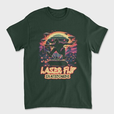 Trippy Skateboard Ufo Laserflip Skate, Tricou Barbati (Unisex)