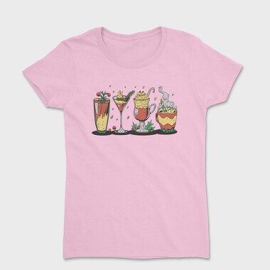 Tropical Drinks And Cocktails Christmas, Tricou Femei