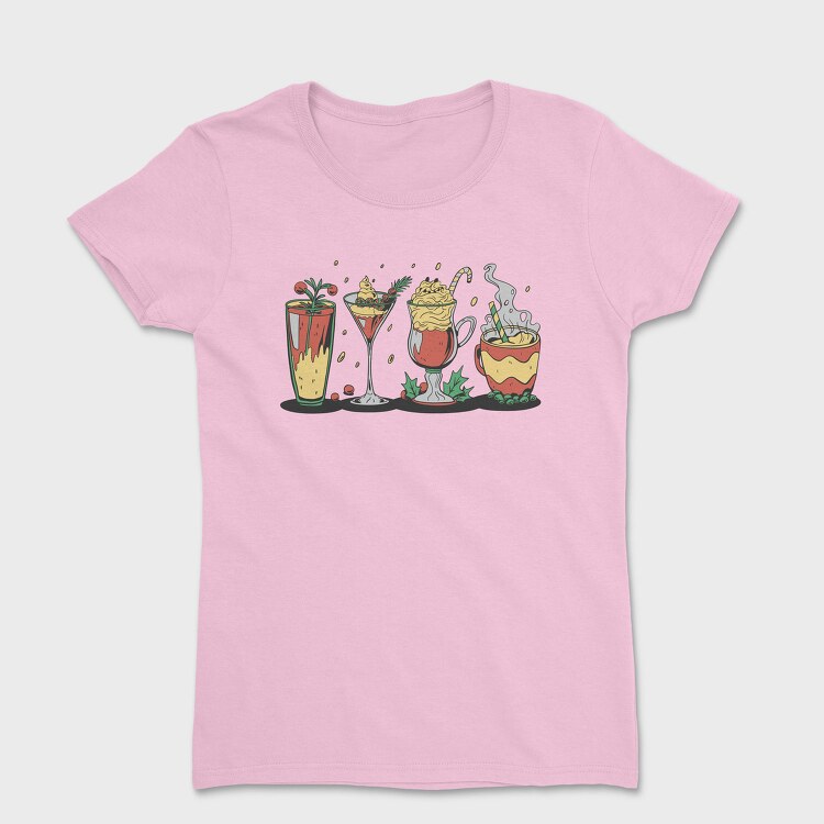 Tropical Drinks And Cocktails Christmas, Tricou Femei