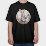 Bunny Playing Banjo Cottagecore, Tricou Oversize Barbati (Unisex)