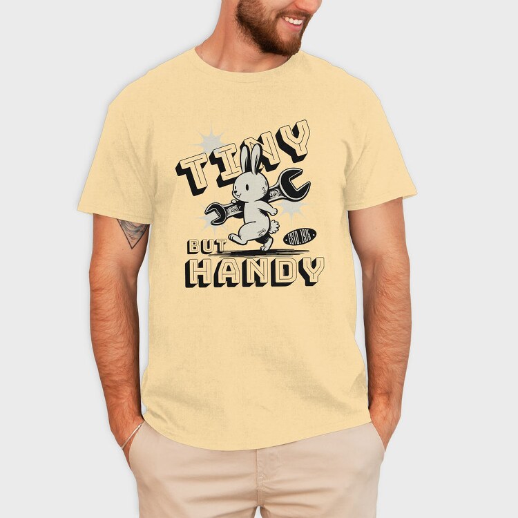 Bunny With Wrench Tiny Handy, Tricou Barbati (Unisex)