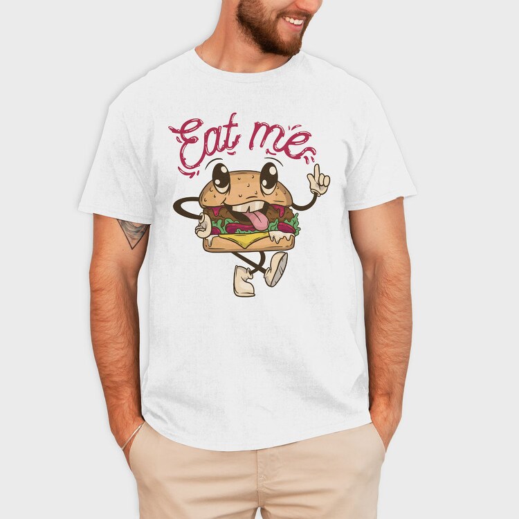 Burger Retro Eat Me, Tricou Barbati (Unisex)