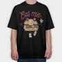Burger Retro Eat Me, Tricou Oversize Barbati (Unisex)