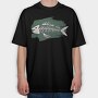 Fish Skeleton, Tricou Oversize Barbati (Unisex)