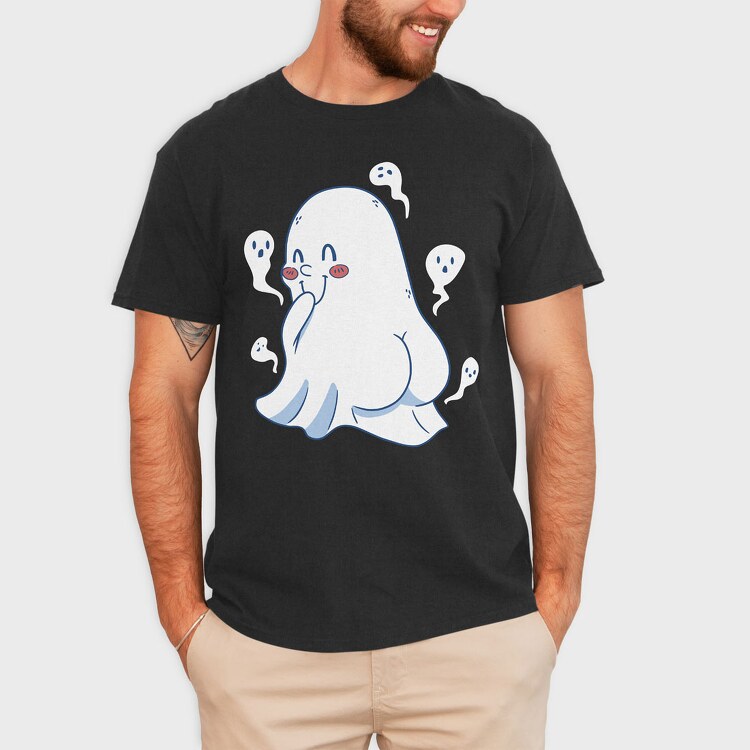 Cute Ghost, Tricou Barbati (Unisex)