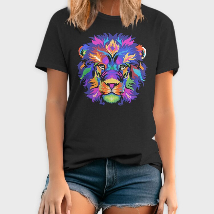 Colorful Lion Head, Tricou Barbati (Unisex)