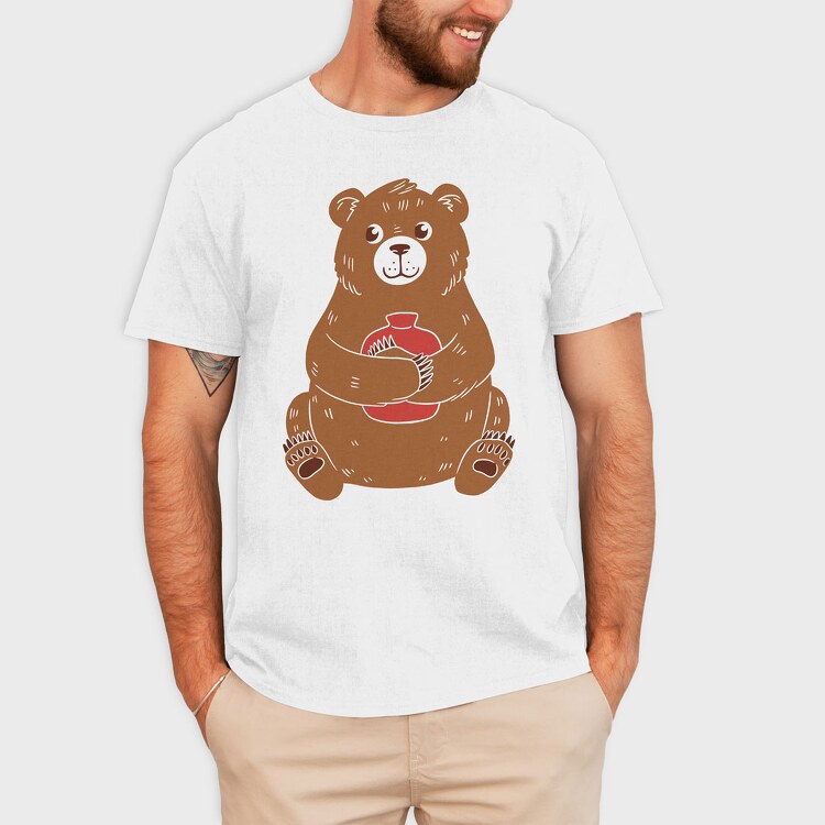 Cute Hot Water Bear, Tricou Barbati (Unisex)
