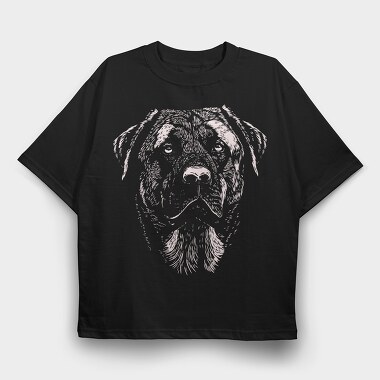 Kangal Dog Sketch, Tricou Oversize Barbati (Unisex)