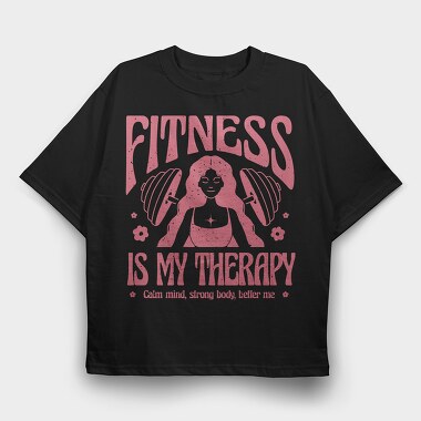 Fitness Is My Therapy Gym, Tricou Oversize Barbati (Unisex)