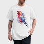 Colorful Parrot Magnificent Rosella Watercolor, Tricou Barbati (Unisex)