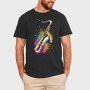 Colorful Saxophone With Splashes, Tricou Barbati (Unisex)