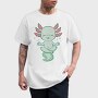 Kawaii Axolotl Meditating, Tricou Barbati (Unisex)