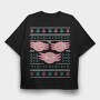 Axolotl Christmas Sweater Ugly, Tricou Oversize Barbati (Unisex)