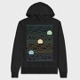 Lineart Sunset Landscape, Hanorac Oversize Barbati (Unisex)
