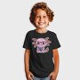 Kawaii Axolotl Reading, Tricou Copii