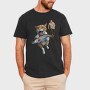 Comical Cat And Fish Escape, Tricou Barbati (Unisex)