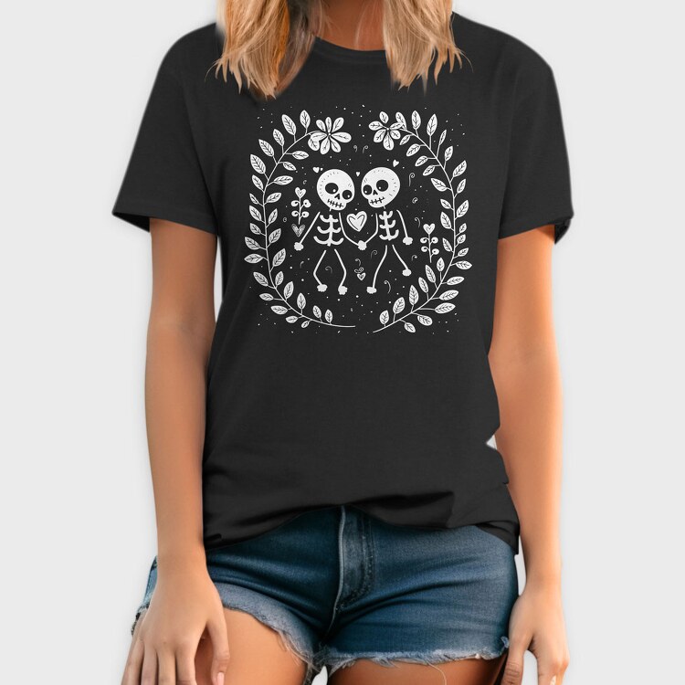 Cute Skeletons in Love, Tricou Barbati (Unisex)