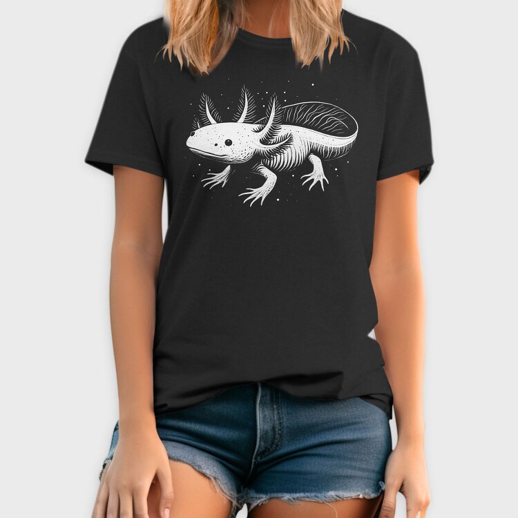 Axolotl Floating Monochrome, Tricou Barbati (Unisex)