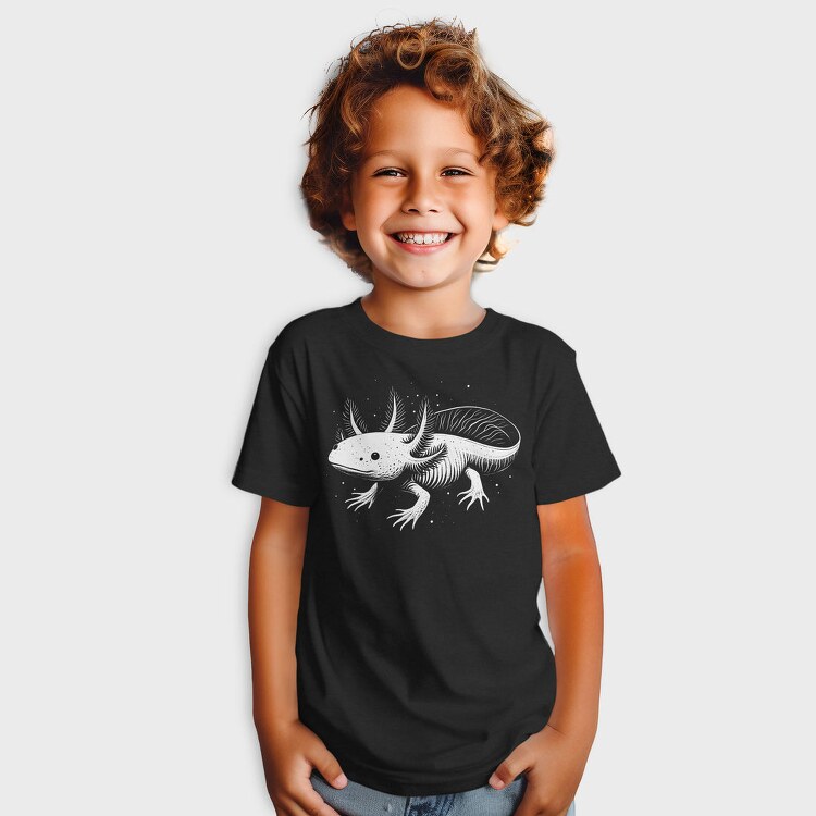 Axolotl Floating Monochrome, Tricou Copii