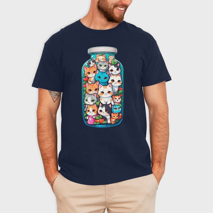 Bottle Cats, Tricou Barbati (Unisex)