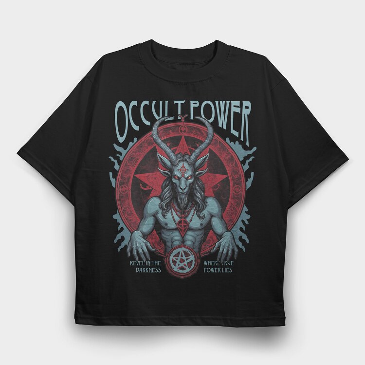Occult Power, Tricou Oversize Barbati (Unisex)
