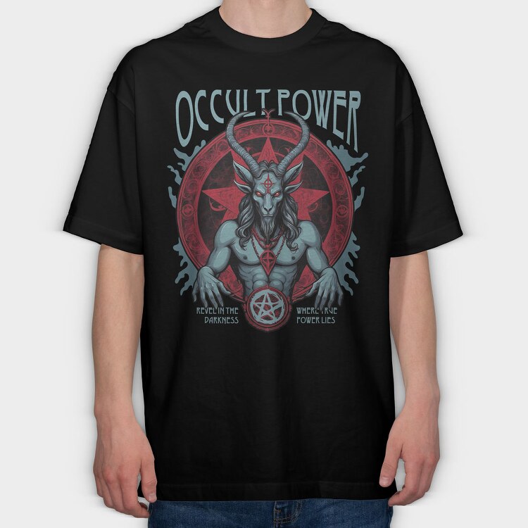 Occult Power, Tricou Oversize Barbati (Unisex)