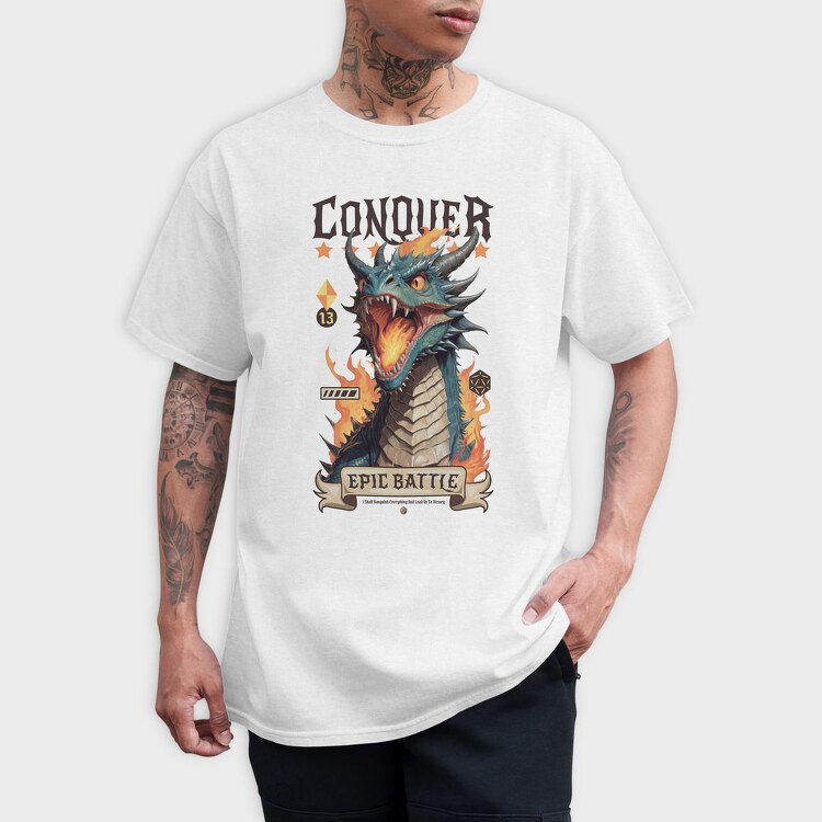 Conquer Dragon Epic Battle Trend, Tricou Barbati (Unisex)