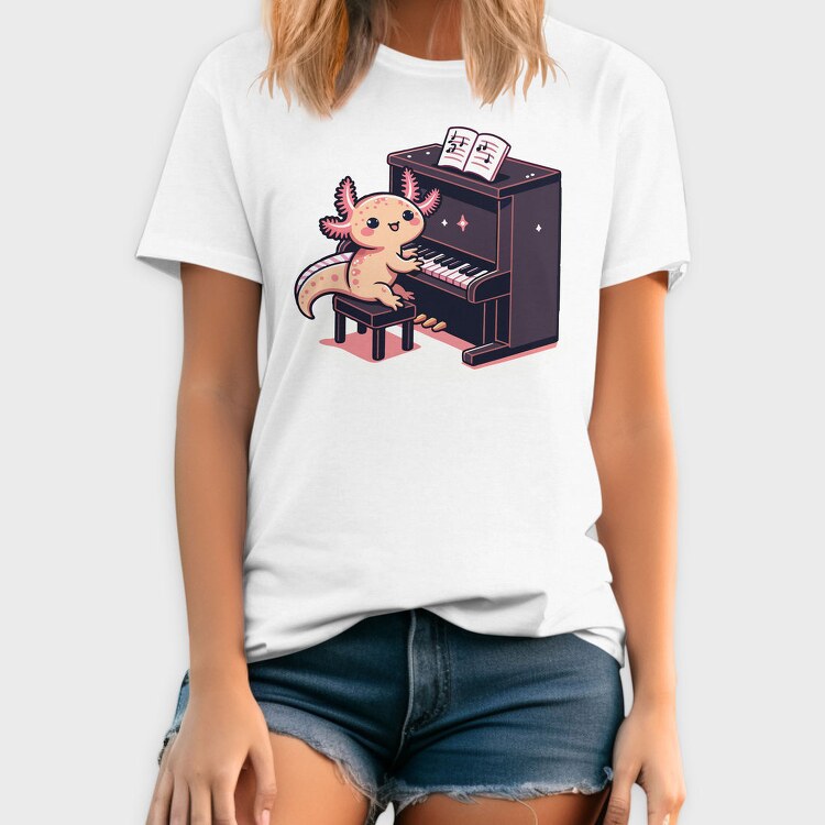 Axolotl Pianist, Tricou Barbati (Unisex)