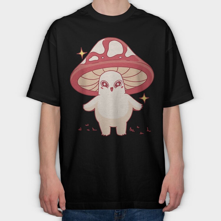 Kawaii Mushroom Character, Tricou Oversize Barbati (Unisex)
