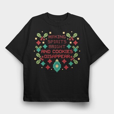 Cookies Festive Christmas Disappear, Tricou Oversize Barbati (Unisex)