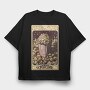 Vintage Popcorn Tarot, Tricou Oversize Barbati (Unisex)