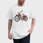 Vintage Red Motorcycle, Tricou Barbati (Unisex)