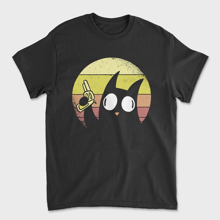 Pew Pew Cat, Tricou Barbati (Unisex)
